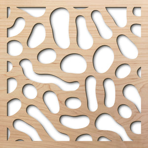 Shape Shift 8" laser cut maple pattern rendering