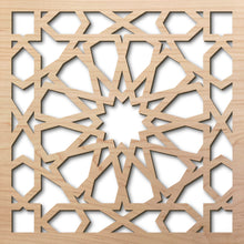 Load image into Gallery viewer, Star Pattern 8&quot; laser cut maple pattern rendering
