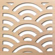 Load image into Gallery viewer, Sunrise 8&quot; laser cut maple pattern rendering
