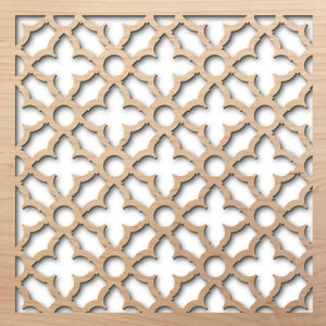 Swift Grille 8" laser cut maple pattern rendering