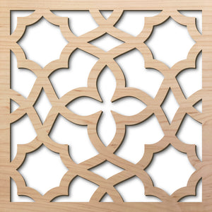 Tangier 8" laser cut maple pattern rendering