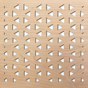 Triangle Fade 8" laser cut maple pattern rendering