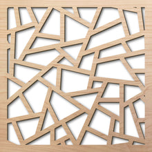 Load image into Gallery viewer, Triangle Mosaic 8&quot; laser cut maple pattern rendering
