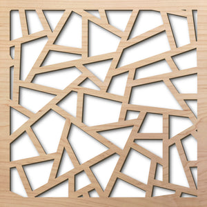 Triangle Mosaic 8" laser cut maple pattern rendering
