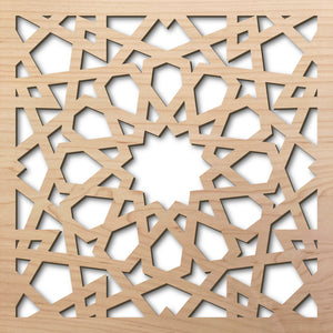 Tunis 8" laser cut maple pattern rendering
