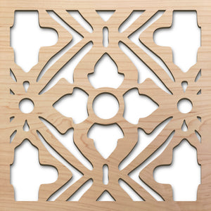 Tuscan 8" laser cut maple pattern rendering
