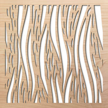 Load image into Gallery viewer, Waterfall 8&quot; laser cut maple pattern rendering
