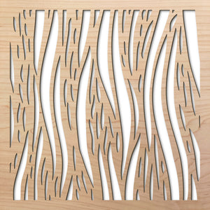 Waterfall 8" laser cut maple pattern rendering