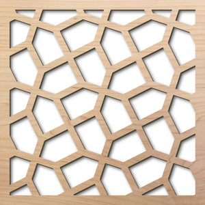 Woven Links 8" laser cut maple pattern rendering