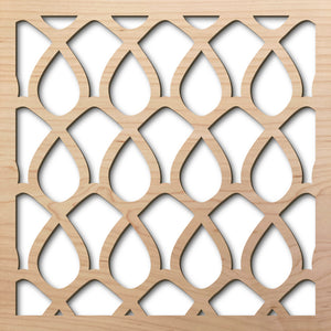 Woven Wire 8" laser cut maple pattern rendering