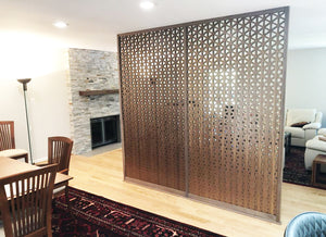 Triangle Fade Laser Cut Panels - Wall Partition Application